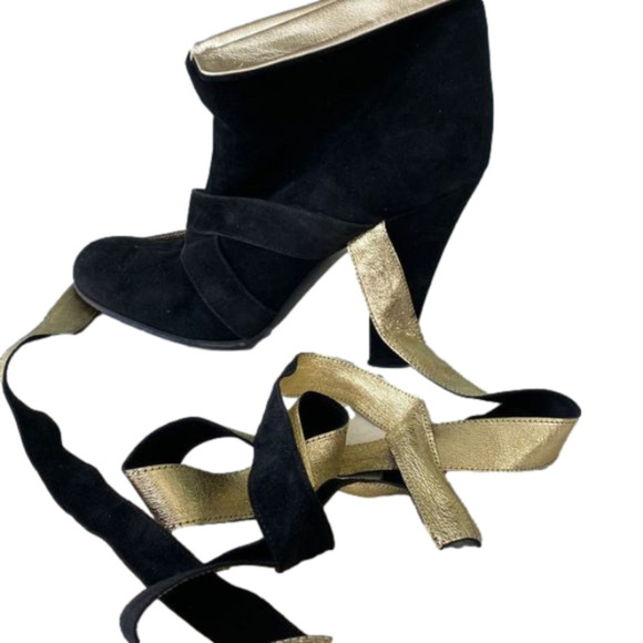 MARC Jacobs Ankle Boots Black and Gold Size 38.5 - Picture 4 of 9